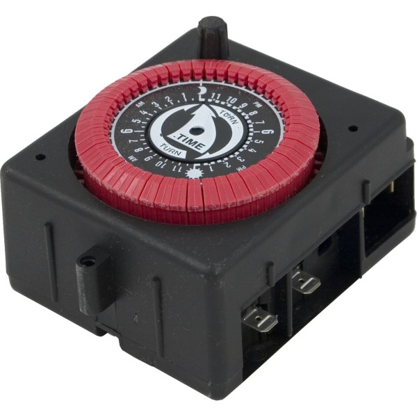 Timer, Intermatic, SPST, Panel Mount, 115v, 24hr, PF/RC w/Override : PB913N66