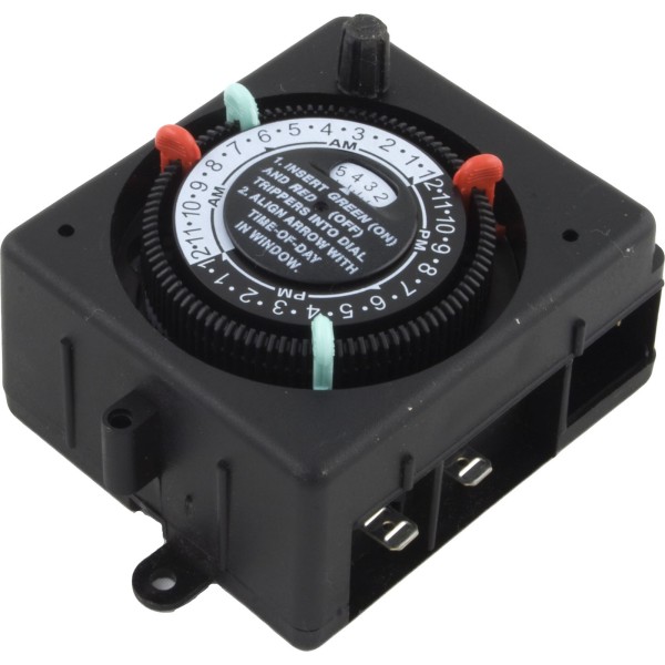Timer, Intermatic, SPST, Panel Mount, 115v, 24hr, w/Override : PB913N84