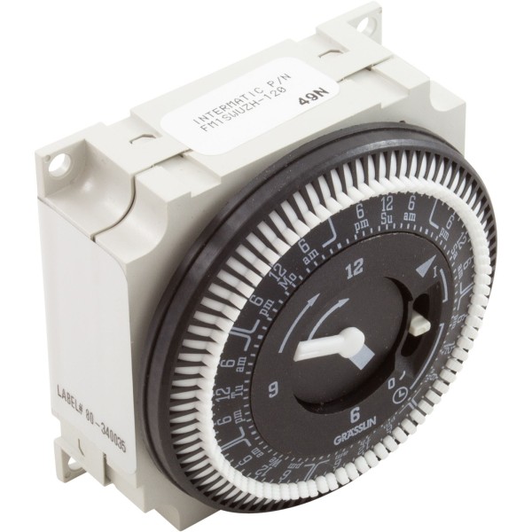 Timer, Grasslin Repl, SPDT, Panel Mount, 115v, 7day : 34-0035-K