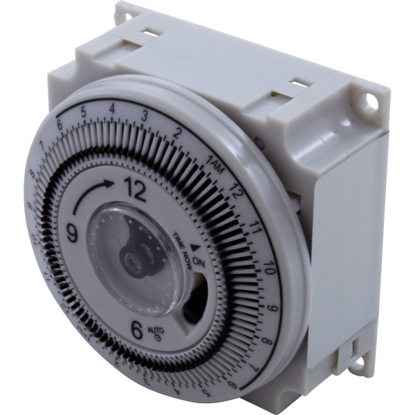 Timer, Grasslin Repl, SPDT, Panel Mount, 230v, w/override, 24hr : 34-0049-K