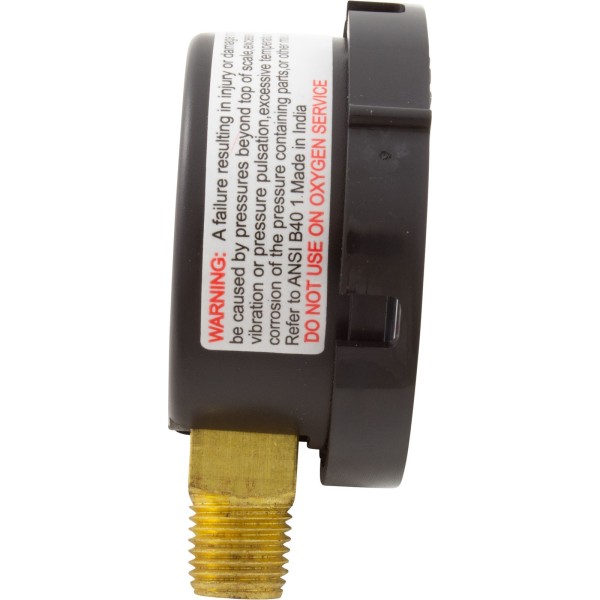 Pressure Gauge, Pentair, 1/4"mpt, 0-60psi, Bottom Mount, Adj Face : 190058Z