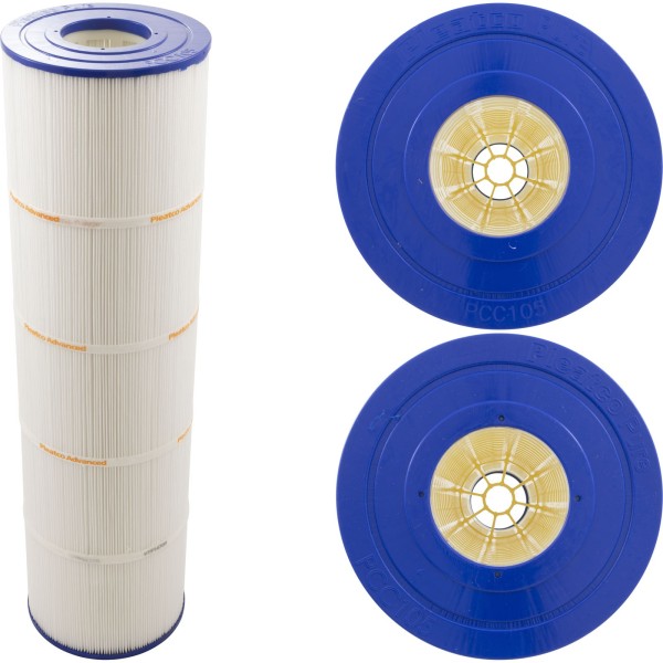 Cartridge, 4 Pk, Pleatco, 105sqft, 3"ot, 3"ob, 7", 26-1/16" 4oz : PCC105-PAK4