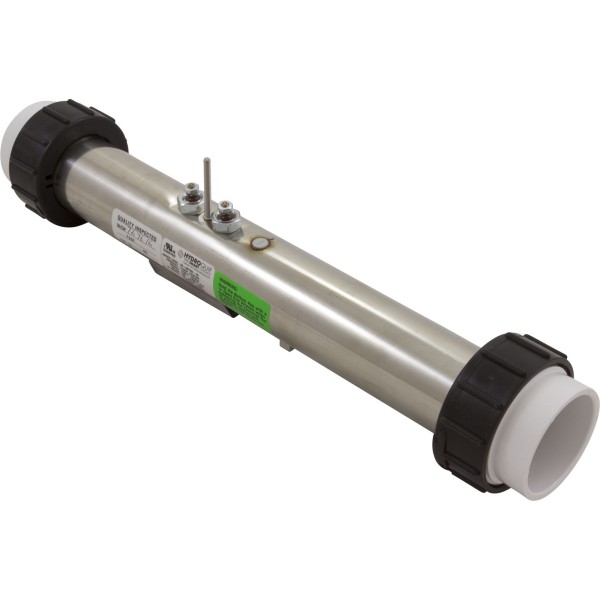 Heater, FloThru, Gecko WaterPro Series, 2-1/4" x 15", 4.0KW : 26-0072B-15-K
