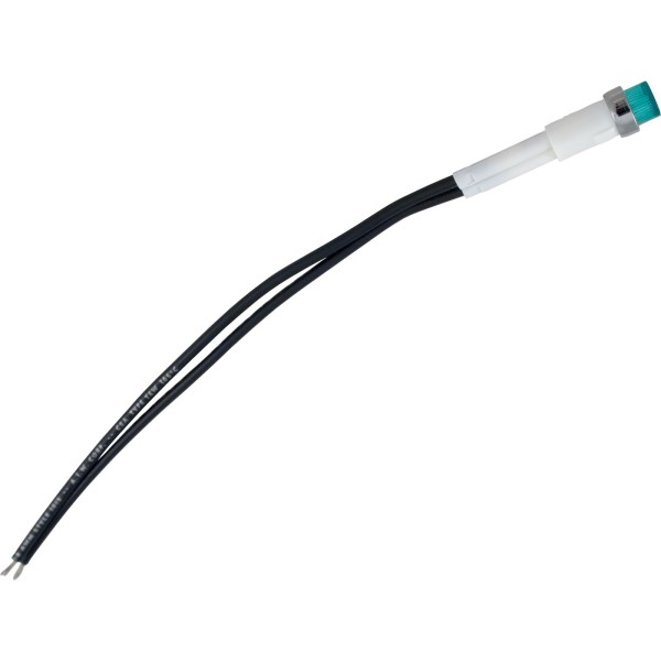 Indicator Light, 115v, 1/4 Hole Size, Push Thru, Green :
