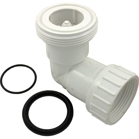 90 Elbow, HydroQuip, 1-1/2"fbt x 2"mbt, pump to Heater, w/T-well : 48-0005-S