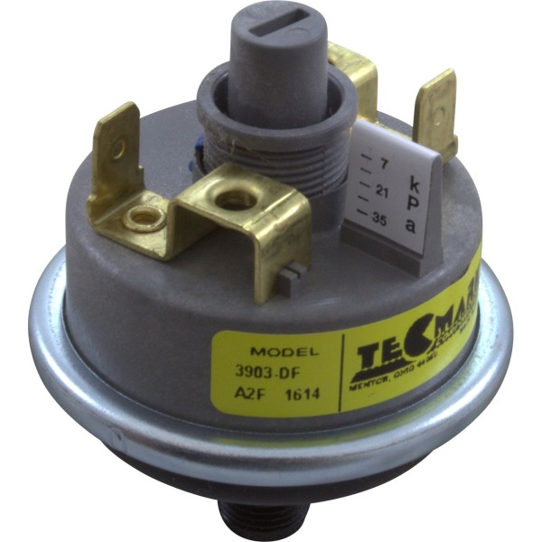 Pressure Switch 3903-DF, 1A, Tecmark, 1/8"mpt, SPST, Field Adj : 3903-DF
