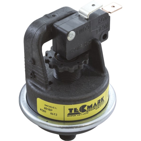Pressure Switch 4010P, 25A, Tecmark, 1/8"mpt, SPNO, Plastic : 4010P