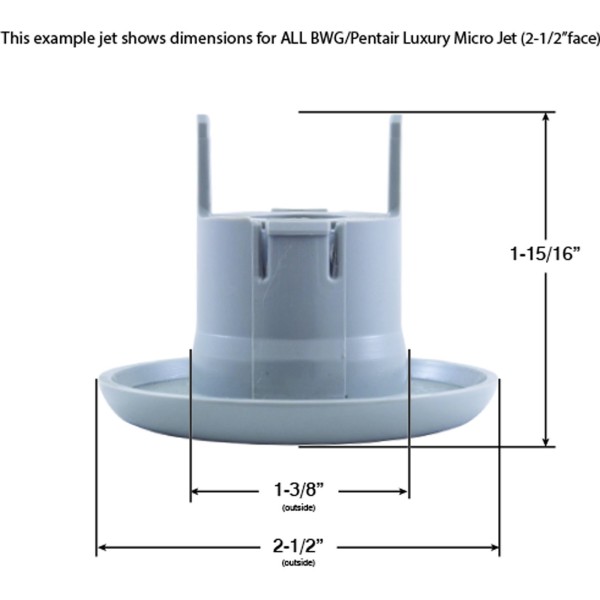 Jet Intl, BWG Luxury Micro, 2-1/2"fd, Roto, Txt Scal, White : 941900