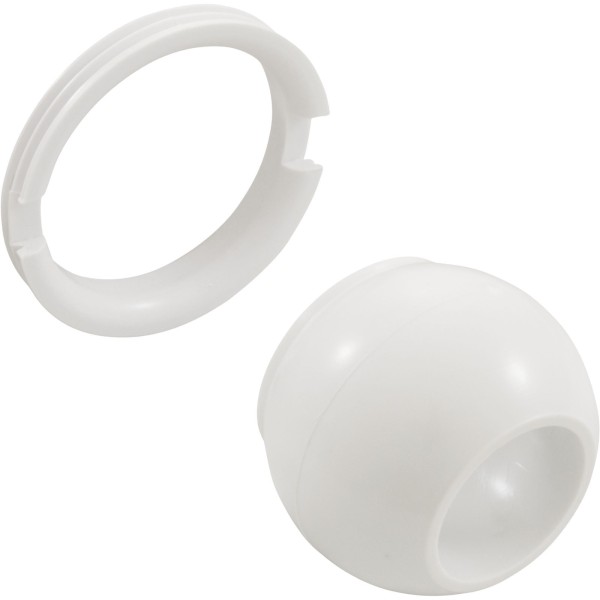 Eyeball, BWG Hydro Jet, w/ Retainer Ring White : 10-3808WHT