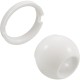 Eyeball, BWG Hydro Jet, w/ Retainer Ring White : 10-3808WHT