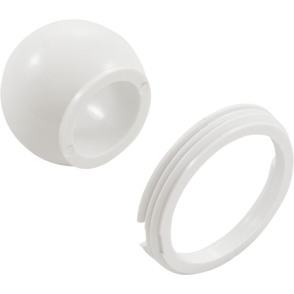 Eyeball, BWG Hydro Jet, w/ Retainer Ring White : 10-3808WHT