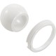 Eyeball, BWG Hydro Jet, w/ Retainer Ring White : 10-3808WHT