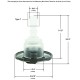 Jet Intl, WW Mini Storm Glo, Swirl, 3-3/16"fd, Dir, SS/DkGry, Thd : 230-8448DSG-TT