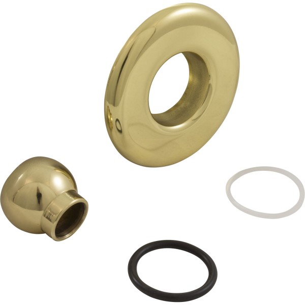 Escutcheon, BWG/HAI Slimline, Smth, w/Dir Eyeball, Brass : 10-3955M PB