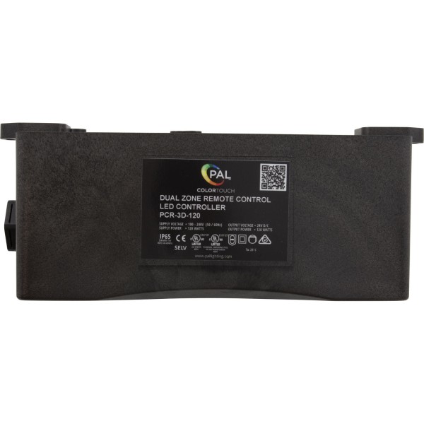 PAL 120W Multi Color Dual Zone Rem Ctrl Transformer 24VDC : 64-PCR-3D-120