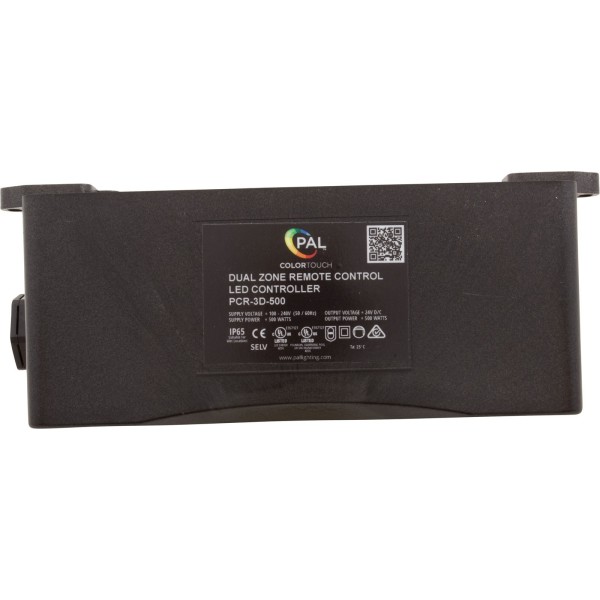 PAL 500W Multi Color Dual Zone Remote Ctrl Transformer 24VDC : 64-PCR-3D-500