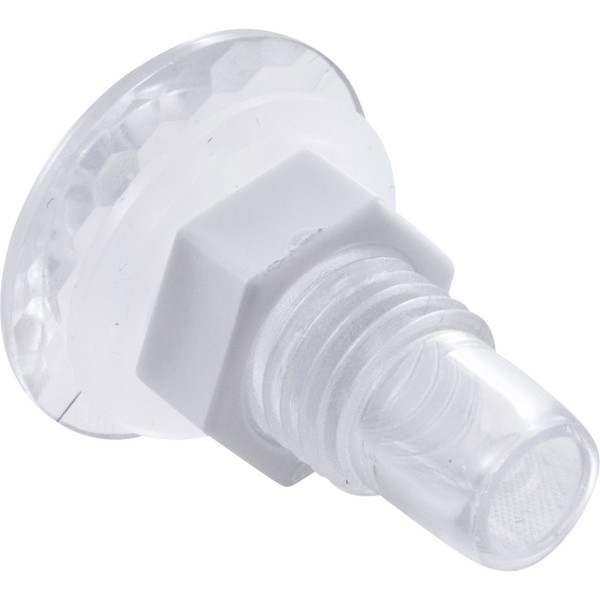 Light Wall Fitting, RD, Mini POL, 1/2"hs, 1"fd, Clear, 00019 : 143000-00019
