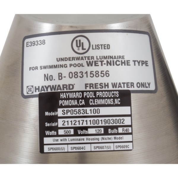 Pool Light, Hayward, 500W, 120V, 100' Cord, Expert Line : SP0583L100