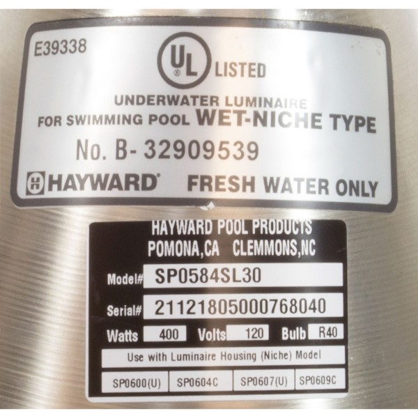 400W/120V Astrolite 30Ft Cord W/Ss Rim : SP0584SL30