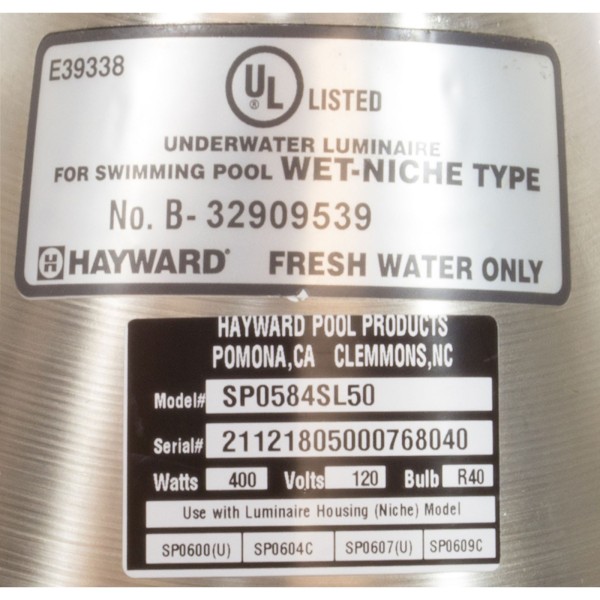 400W/120V Astrolite 50Ft Cord W/Ss Rim : SP0584SL50