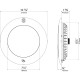 PAL EvenGlow Large Niche Light, RGB, 12vdc 80ft, SS Escutcheon : 64-EGL-80