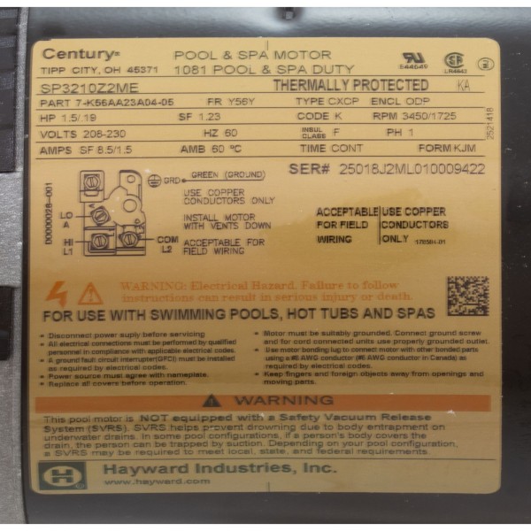 Power End-1 1/2 Hp, Maxstar, 2 Sp : SPX3210X15Z2PE