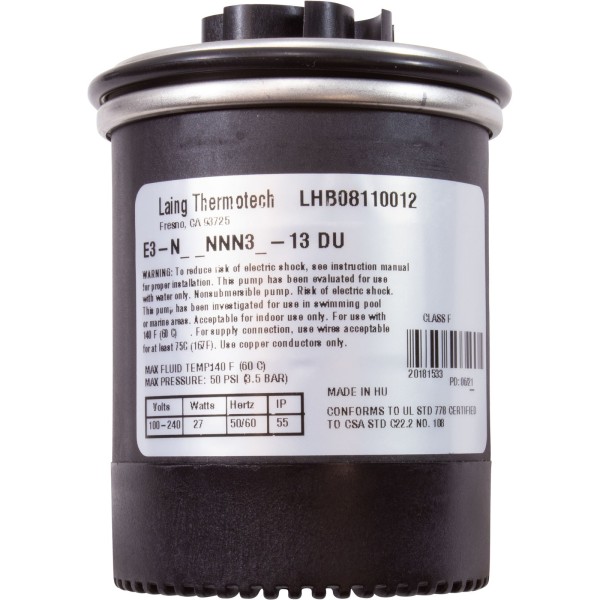 Pump, Circ, Laing E-3, 115v/230v, Drive Unit Only, OEM : LHB08110012