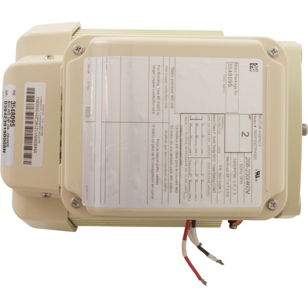 Motor, Pentair WF/WFXF, 2.0hp, 1Spd, 208-230/460v, 3PH, SQFL, TEFC : 354809S