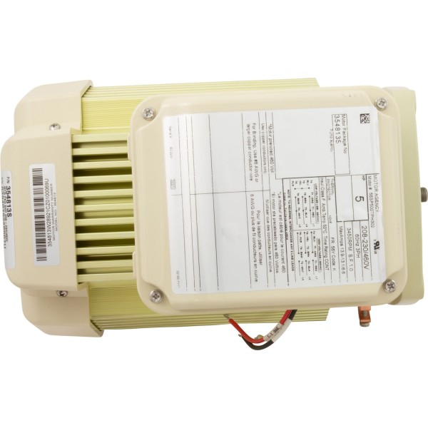Motor, Pentair WFXF, 5.0hp, 3PH, TEFC, 208-230/460v, Almond : 354813S