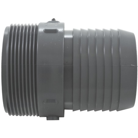 Barb Adapter, Lasco, 2" Male Pipe Thread x 2" Barb, PVC : 1436-020