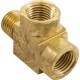 Tee, Anderson Metals, 1/4"mpt x 1/4"fpt x 1/4"fpt, Brass : 06127-04