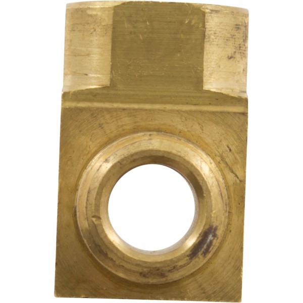 Tee, Anderson Metals, 1/4"mpt x 1/4"fpt x 1/4"fpt, Brass : 06127-04