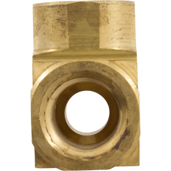 Tee, Anderson Metals, 1/4"mpt x 1/4"fpt x 1/4"fpt, Brass : 06127-04