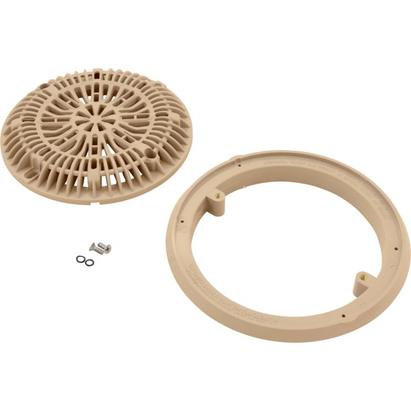 Gunite Main Drain Frame, Galaxy Lid (Av) , Tan : 25531-039-000