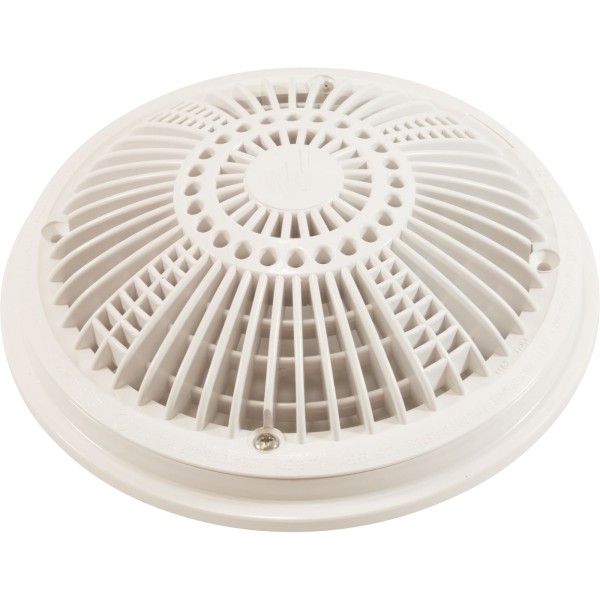 Main Drain Cover & Frame, Waterway Tru Flo 8", White, VGB : 640-1800 V