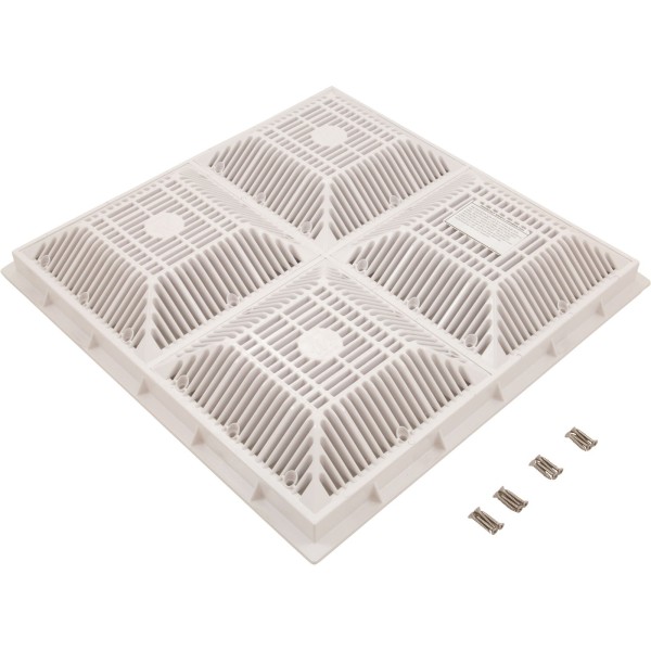 POOL FRAME & GRATE 18" X 18" ( 2011 )  - WHITE : 640-4770 V