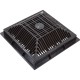 Main Drain Grate, Waterway, 9"x 9", with Frame (2011) , Black : 640-4791 V