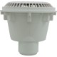 Main Drain, WW Anti Vortex, 8" Round, Gun, 2"s, Side, White : 640-2520 V