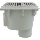 Main Drain, WW Anti Vortex, 8" Round, Gun, 2"s, Side, White : 640-2520 V