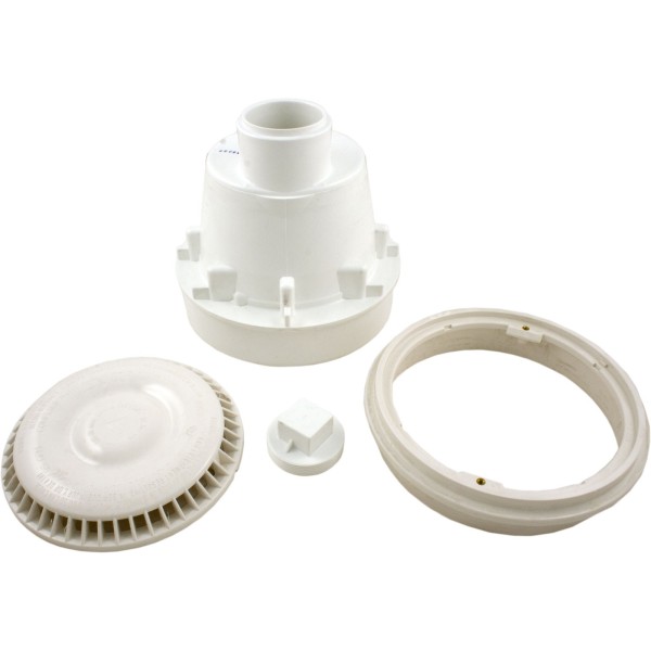 Main Drain, WW Anti Vortex, 8" Rnd, Gun, 2"s, Bottom, White : 640-2920 V