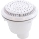 Main Drain, WW Anti Vortex, 8" Rnd, Vinyl, 1-1/2"s, White : 640-2660 V