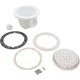 Main Drain, WW Anti Vortex, 8" Rnd, Vinyl, 2"s, White : 640-2750 V