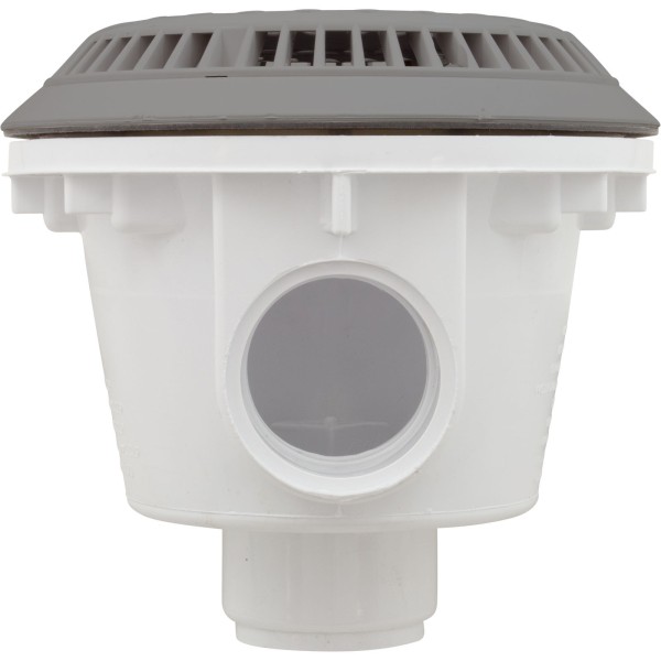 Main Drain, WW Anti Vortex, 8" Rnd, Vinyl, 2"s, Gray : 640-2757 V