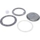 Main Drain, WW Anti Vortex, 8" Rnd, Vinyl, 2"s, Gray : 640-2757 V
