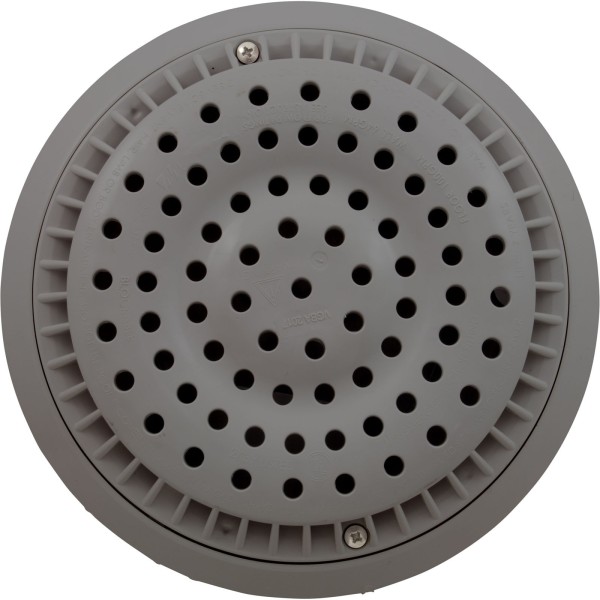 Main Drain, WW Anti Vortex, 8" Rnd, Vinyl, 2"s, Gray : 640-2757 V