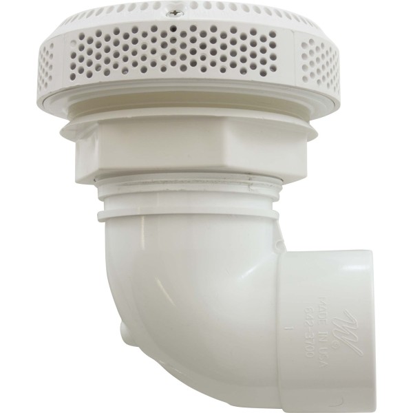 Suction Assy, WW Super Hi-Flo, 3-1/4"hs, 2"s, 90 deg, White : 640-3600 V