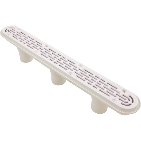 Channel Drain, Aquastar, 32", Flat Grate, For Concrete, White : 32CDFL101