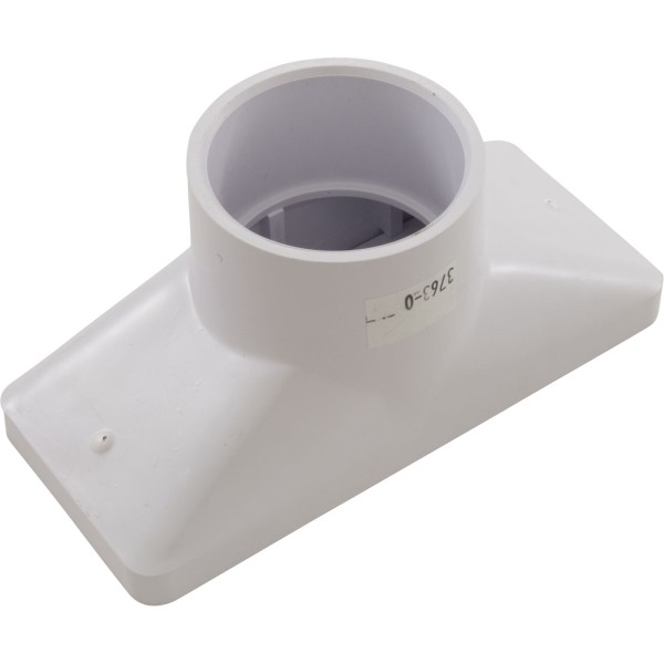 Gutter Drain, Pentair 2.5" x 6", w/Grate, White : 542039