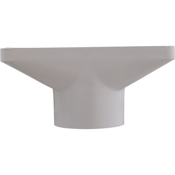 Gutter Drain, Pentair 2.5" x 6", w/Grate, White : 542039