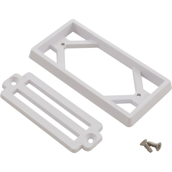 Gutter Drain, Pentair 2" x 4" 3-Bar Frame & Grate, White : 542038